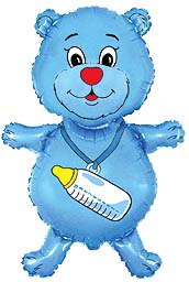 FM фигура 902648 Мишка с соской Голубой МИНИ 14" фольгированный шар 