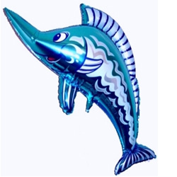 FM фигура 902628 Рыба-мечь синяя МИНИ 14" фольгированный шар 