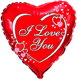 FM с рисунком 9" Сердце 202570 красное I Love You