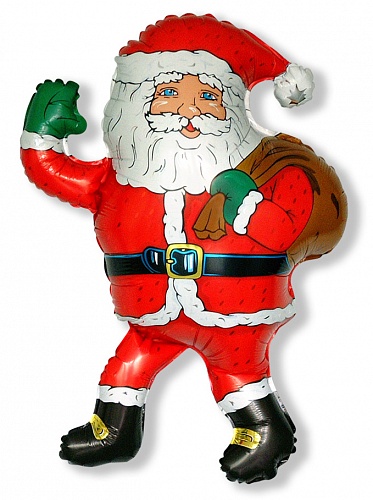 FM фигура 902521 Санта Клаус с мешком МИНИ 14" фольгированный шар