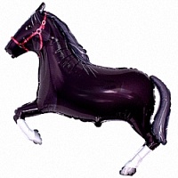 FM фигура 902625 Лошадь черная МИНИ 14" фольгированный шар